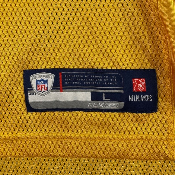 VTG Reebok NFL Equipment Brian Westbrook #36 Jersey Men L Yellow Blue Y2K Eagles - Picture 5 of 8